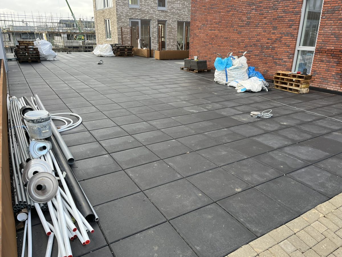 Dakterras De Nieuwe Haven - antraciet tegelvloer